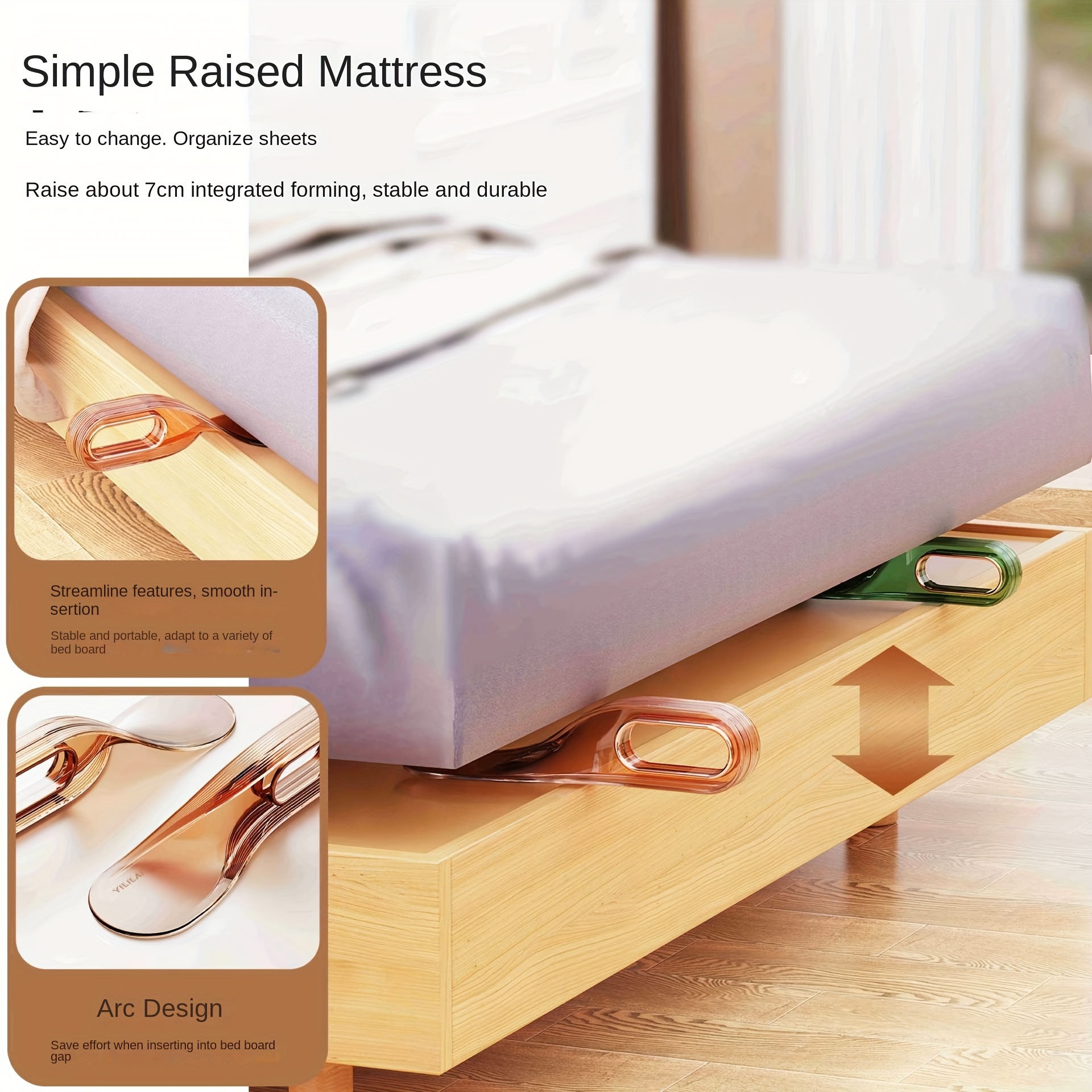   mattress wedge   non slip bed sheet organizer for effortless making   details 2