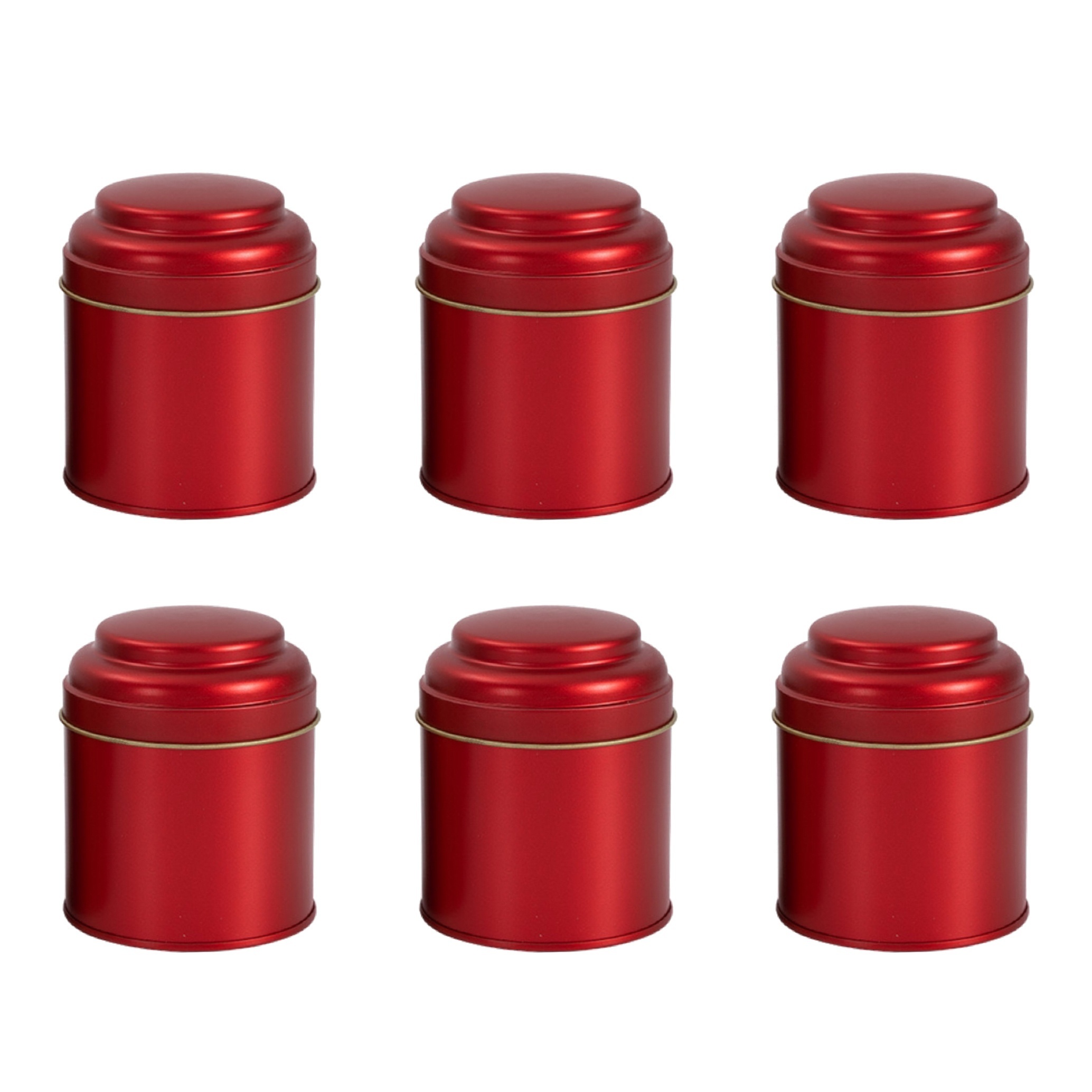 6 pieces of double layered empty tin cans in   colors 0