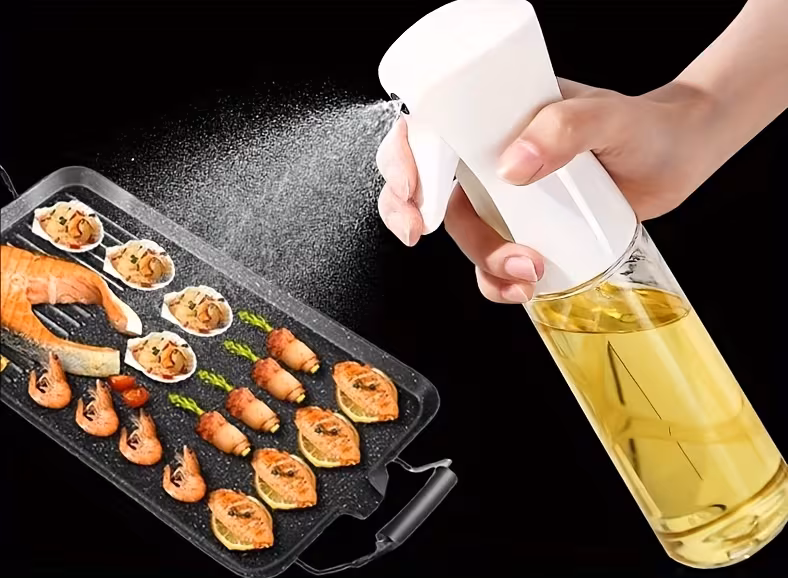 1pc 200ml 500ml oil spray bottle kitchen cooking olive oil dispenser roasting vinegar sauce oil sprayer edible oil jar kitchen accessories Product details 9