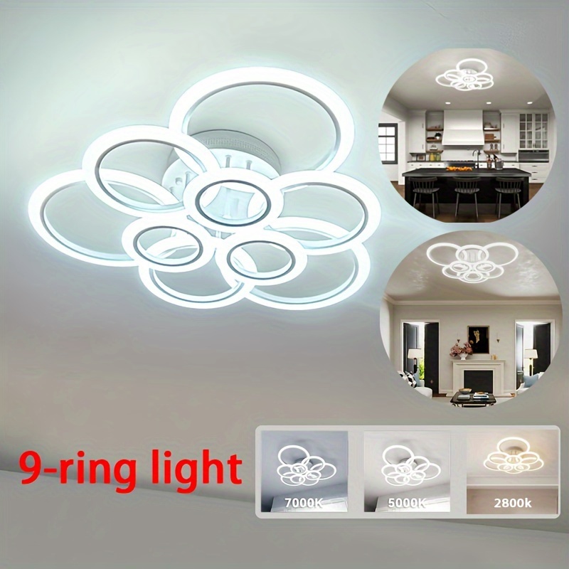 

Led Ceiling Light With Remote Control - 120w, 10800 Lm, Infinite Dimming (2800-7000k), Recessed Light Fixture Ideal For Dining Room, Living Room, Bedroom, Kitchen, Hallway And More.