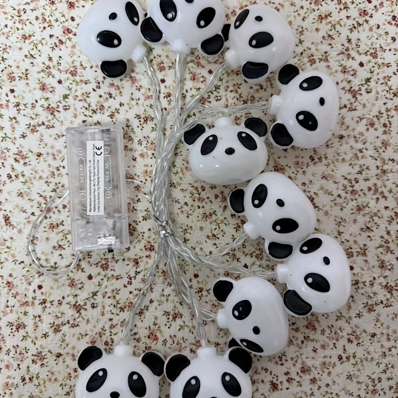 TEMU A String Of Led Lights Shaped Like Pandas, Adorable And , Suitable For Indoor And Outdoor Decorations For Bedrooms, Birthday Parties, Christmas,