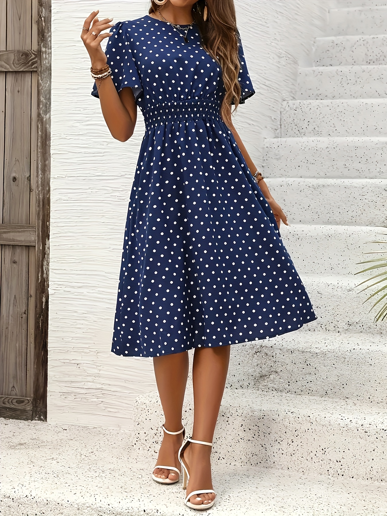 temu navy blue dress navy blue long sleeve dress sold on Temu United States