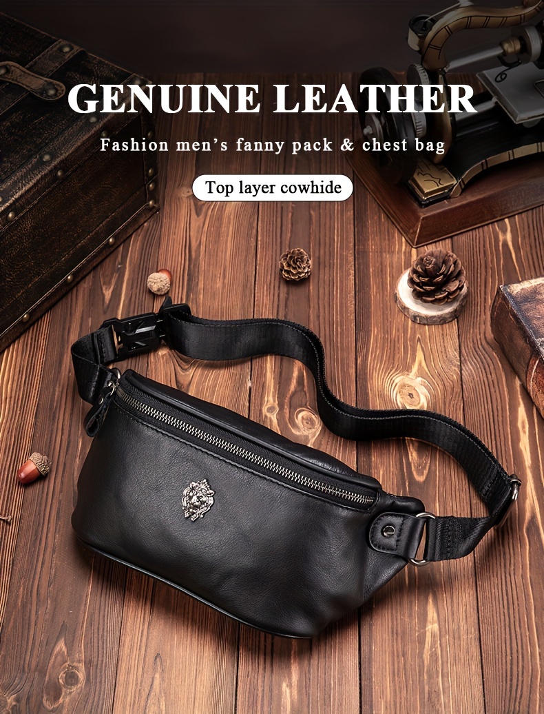 shlatum herren echtleder bauchtasche großes fassungsvermögen