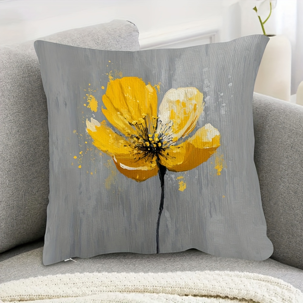TEMU 1 housse de coussin décorative à motif de , idéale pour différents espaces de vie, cafés et bars, mesurant 18X18 pouces, parfaite pour une