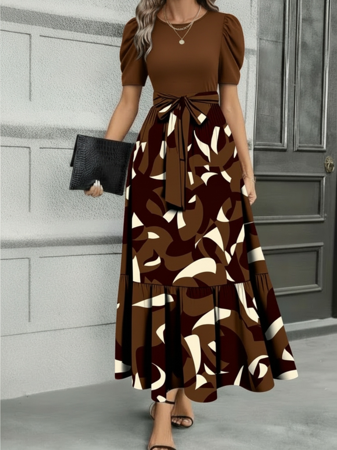 brown dresses for church Folio Dress main image 0