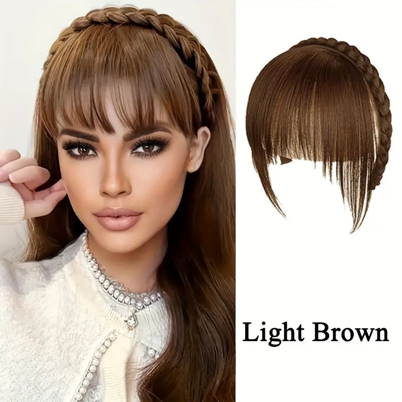 TEMU Woven Headband For Bangs: Perfectly Shaped, Effortlessly Hair Loss, Receding Hairline & Oily Scalp Issues – The For With Greasy Bangs