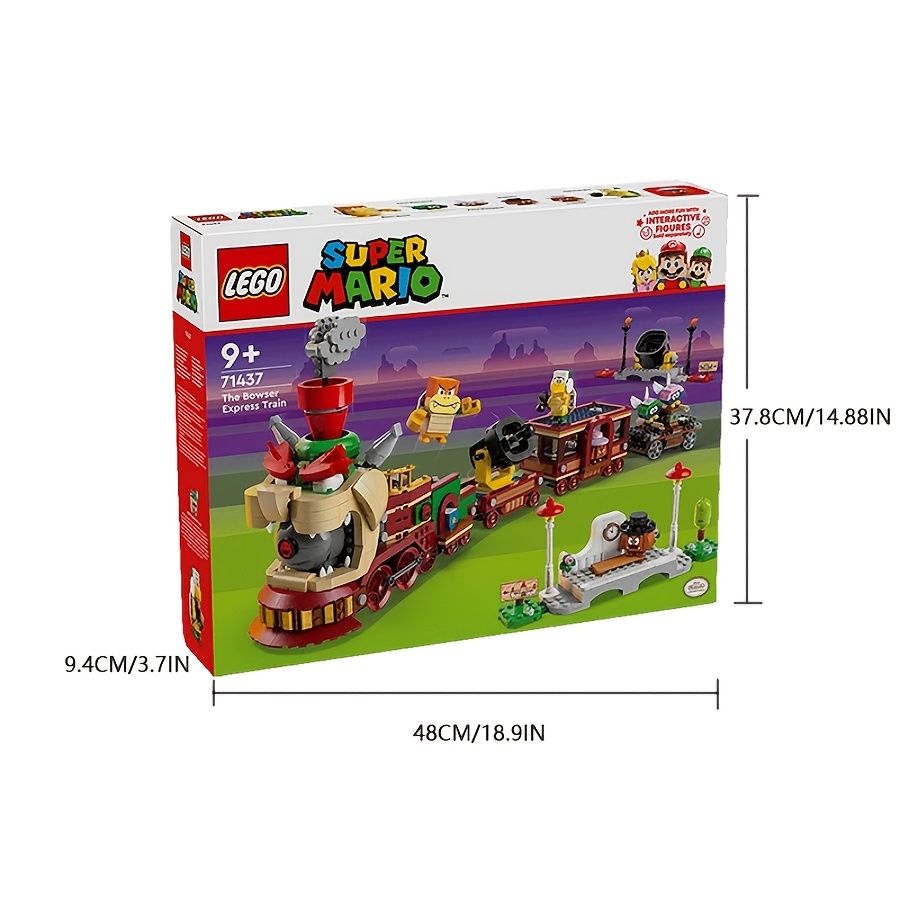 Building Block 71437 Super Mario The Bowser Express Train Toy Set, Nintendo Boys, Girls, And Gamers Birthday Gifts, Children's Mario Toys
