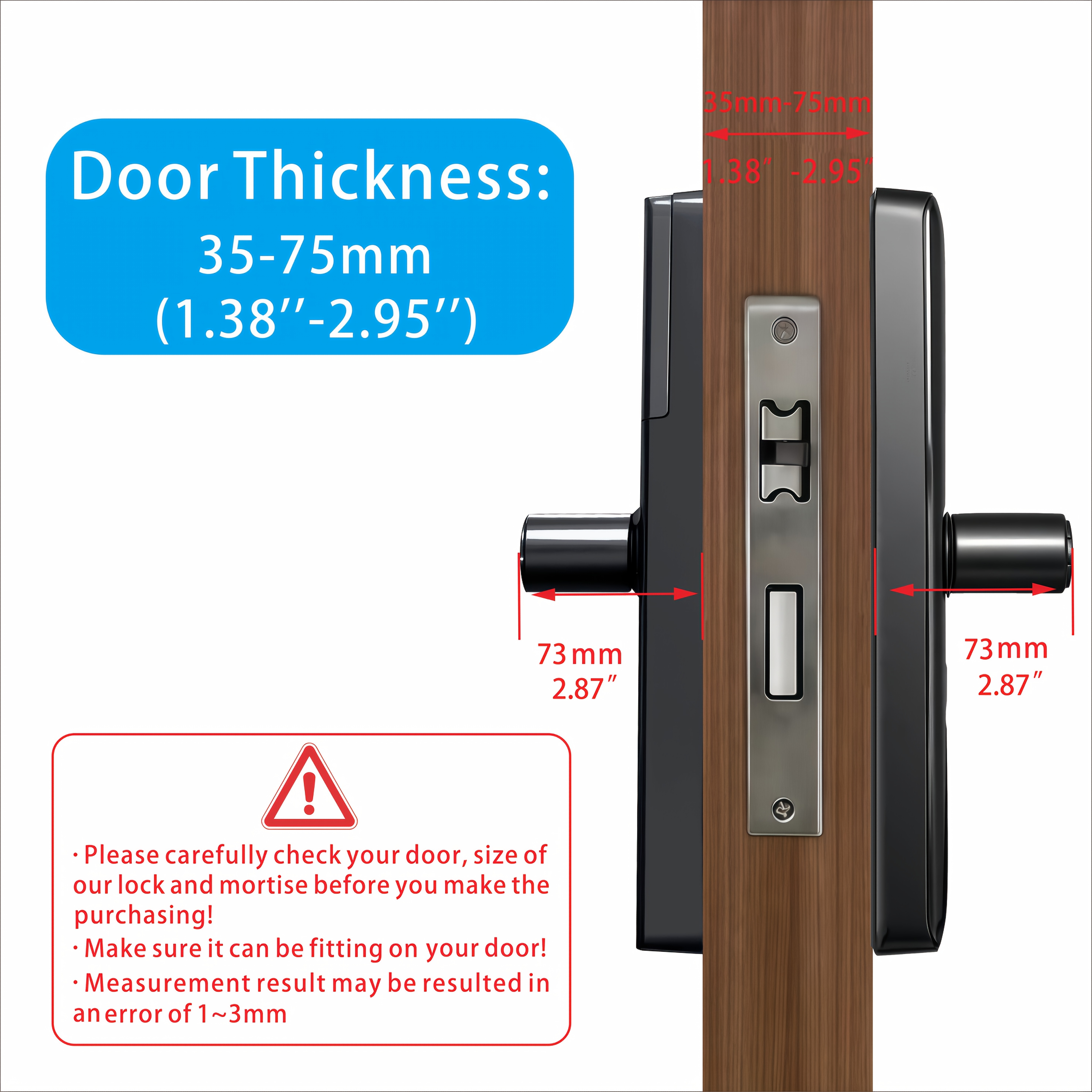Puerta Inteligente con Manija: Acceso sin Llave por Huella, Código Digital y Tarjeta, Control sin varillas BLE a través de APP, Funciona con 4 Pilas AAA (No Incluidas), Ideal para Entrada, Puertas Principales, Oficinas, Hoteles y Apartamentos