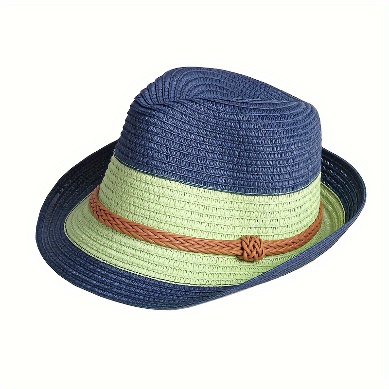 New Breathable Straw Small Top Hat Mens Korean Version Summer Travel  Sunscreen Sunshade Beach Hat British Retro Jazz Hat, Buy , Save