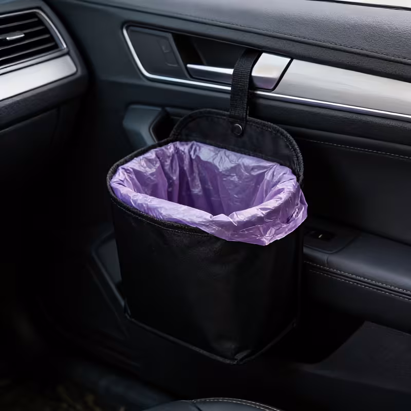 5 șiruri de 60 bucăți pungi de gunoi mari, violet, rezistente, fără , impermeabile, pentru bucătărie, baie, dormitor, exterior 0