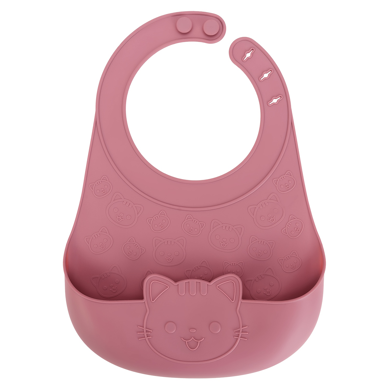 TEMU Baby Bib With Name/initials - High Quality Silicone Adjustable Snap Closure Bib Suitable For Infant Toddler , Foldable Portable Washable Feeding