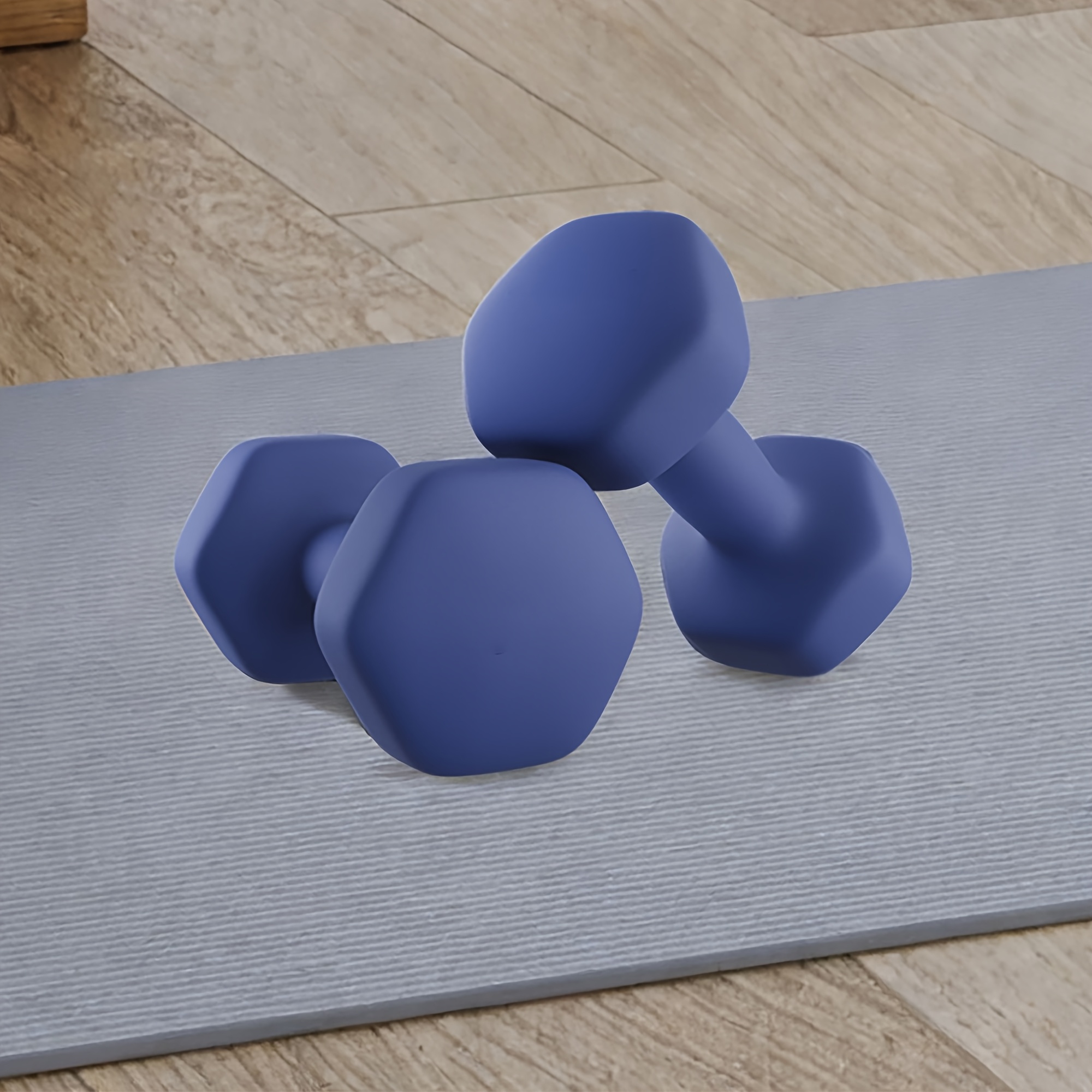 Dumbbells, Set Of 2, 2 X 5kg, Dumbbell Set, Short Dumbbells, Hexagon, Strength Training, Workout, For Home