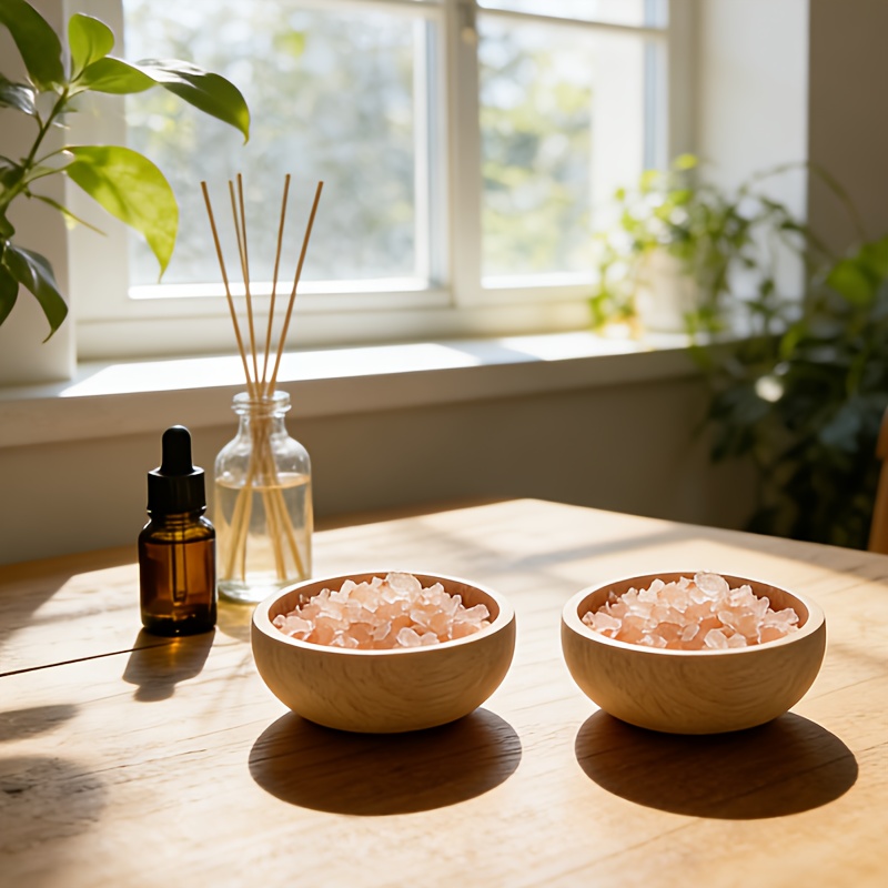 The Mini Wooden Bowl Diffuser Includes A 30g/1.06oz , A Stone Diffuser, And A Mini Indoor Decorative Stone Ornament - (excluding Essential Oil)