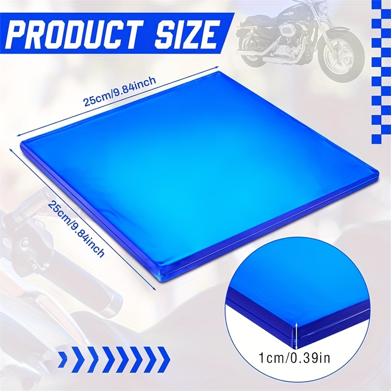 motorcycle seat gel pad seat cushion shock absorption mats     comfortable soft cushion cool diy pad motorcycle car truck seat foam office chair seat cushion blue 25 x 25 x 1cm