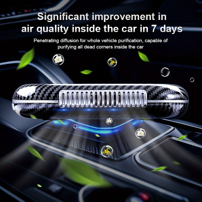 solar car with vibration detection compact solar power 15 day battery for fresh airflow no charging needed auto air freshener purifier lightweight purifier portable purifier highefficiency filter durable construction airflow enhancer Product details 3
