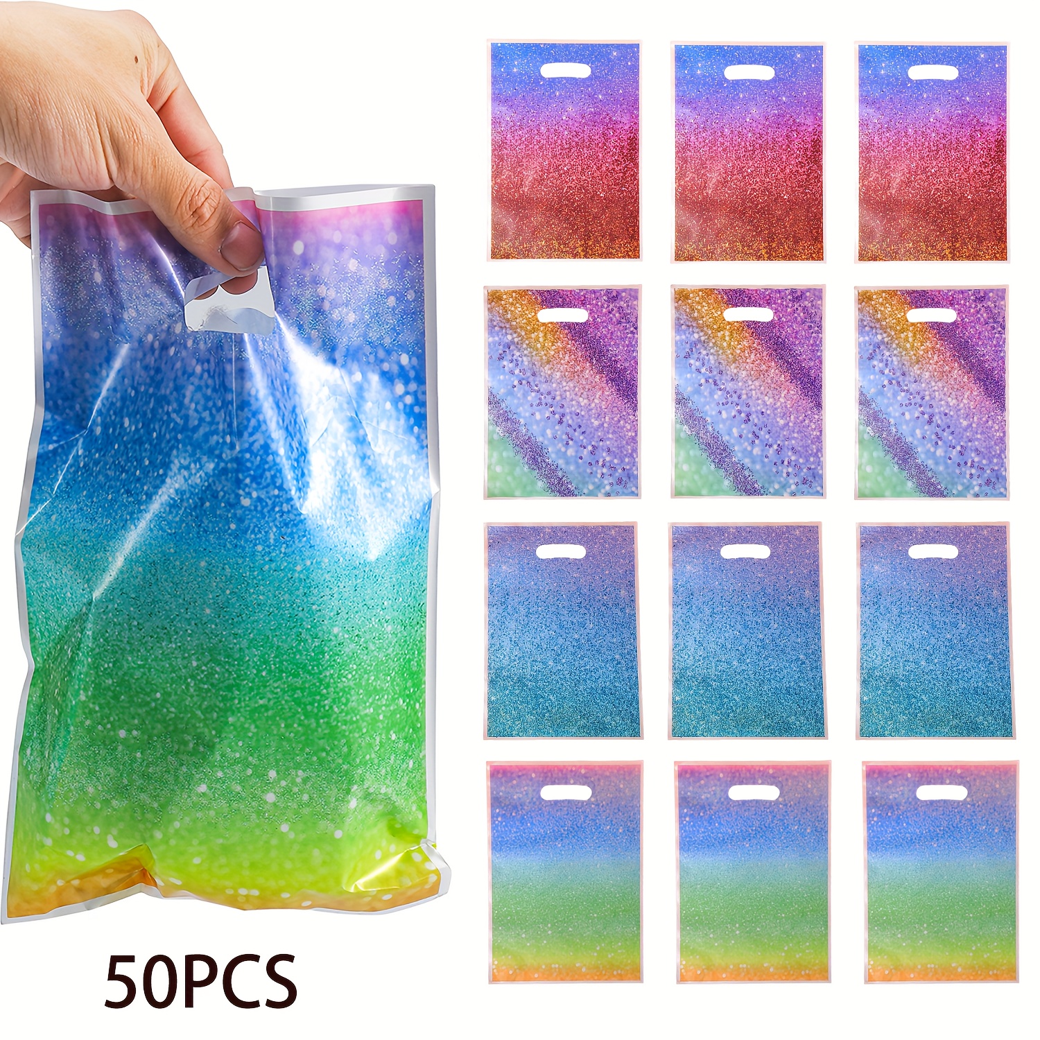 Temu 10/25/50 τμχ. Τσάντες Δώρων για Πάρτι Galaxy, Τσάντες Δώρων Εξωπλανητικής Γαλαξίας, Πλαστικές Τσάντες Δώρων με Αστρικό Ουρανό, Τσάντες Πάρτι με-image