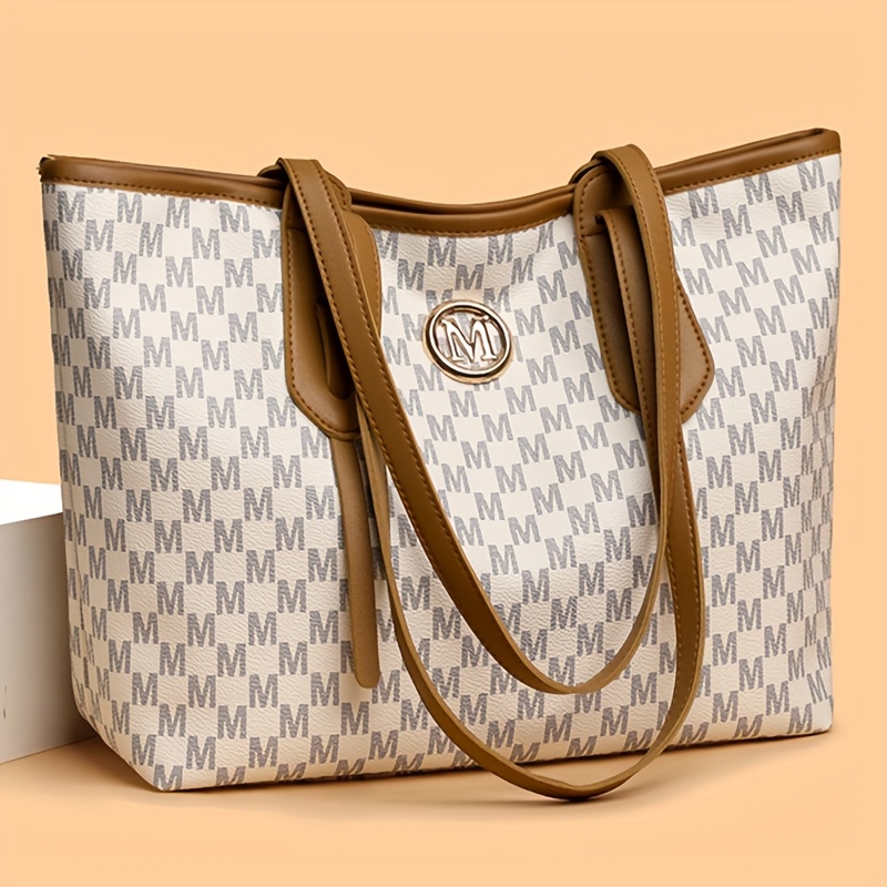Reading Glasses Women's Tote Bag With "m" Design, A Stylish Single-shoulder Bag With A Fashionable Suitable For Trendy Ladies. Featuring Patterns And Combinations, It Can Add A Touch Of Vitality