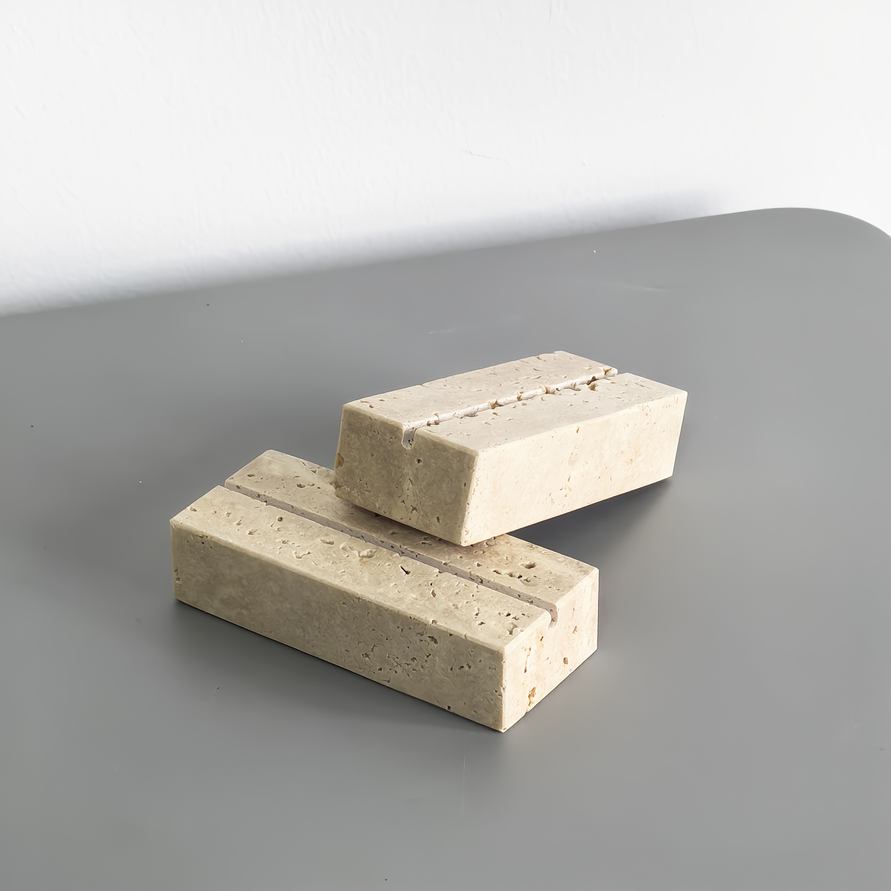 Natural Marble Photo Holder, Stone Business Card Holder, Cave Stone Card Holder, Photo Clip, Note Clip, Marble Photo Base, Heavy Stone Crafts, Suitable for Home, Office, Shopping Mall, Café, High-End Gifts