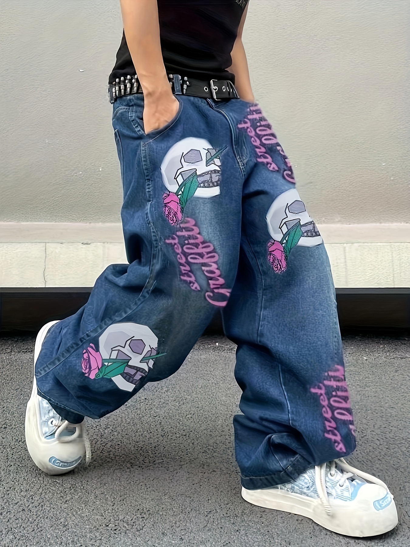 Stylish Printed Jeans Men Warrior Printed Jeans For Mens Denim