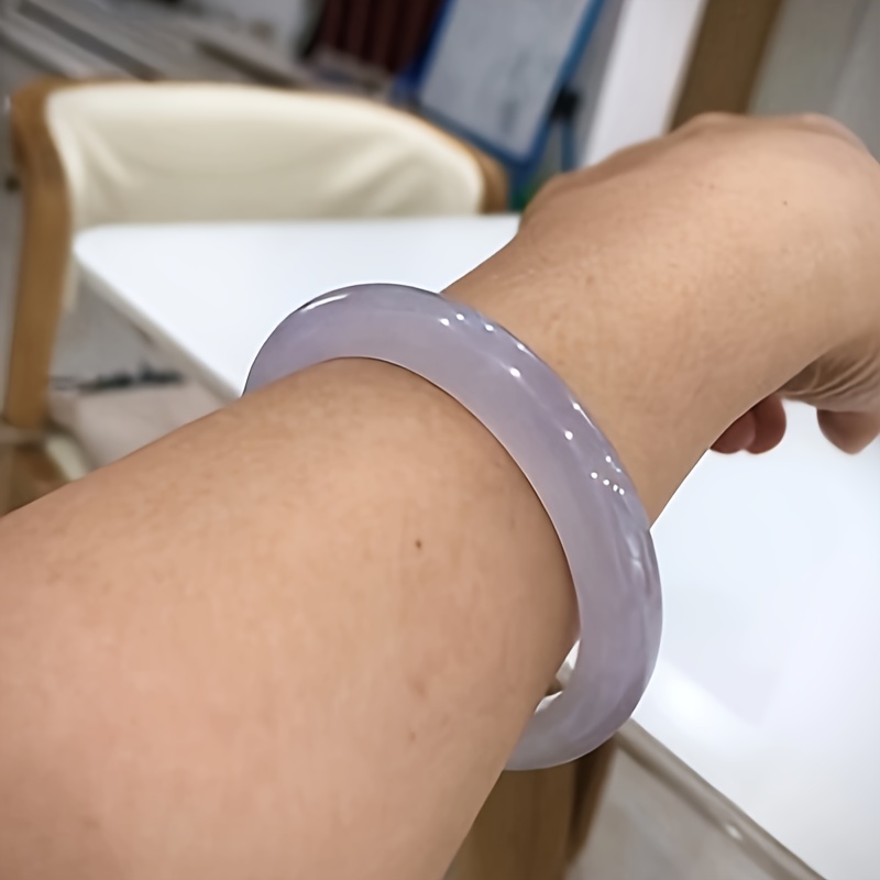 Ice Violet Floating Flower Natural Stone Bracelet, Gift for Mom