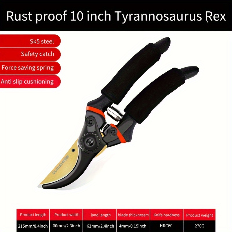 Temu – TEMU Professional Titanium Alloy Bypass Pruning Shears- Advanced Gardening Shears, Sk5 Steel, Hand-held Garden Hedge Pruning Shears, Manual Trimmers,