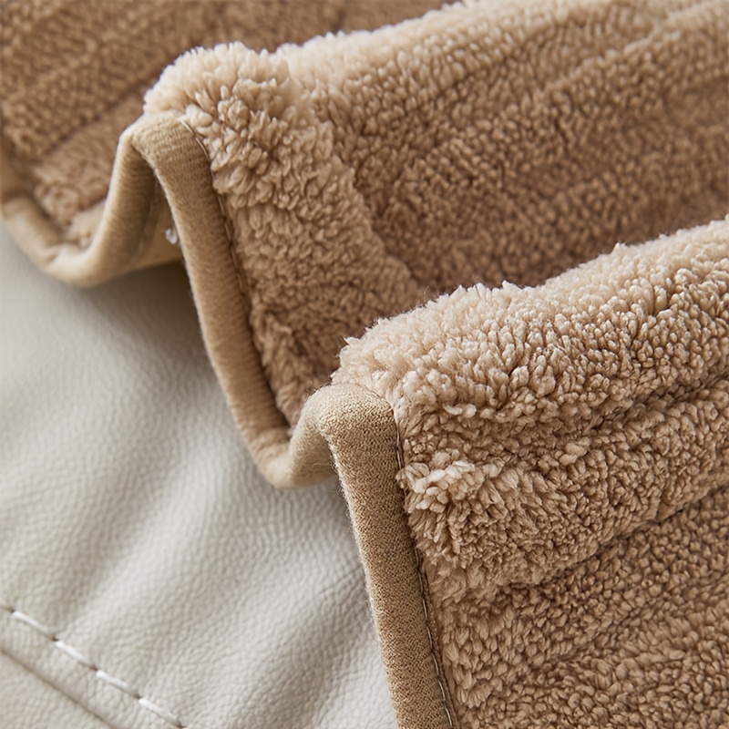 [1pc Soft Velvet Sofa Cover] 1pc Durable Pet-Friendly Soft Velvet Sofa Cover | Machine Washable Polyester Slipcover for Living Room and Office Decor | Mixed Color, 200-250gsm, Elastic-Band Couch Protector