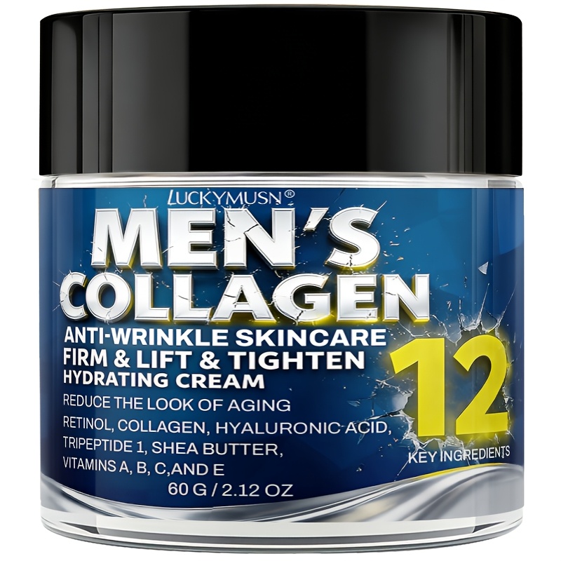 Image of Men' Moisturizing Cream: Skincare, And Lifts Skin, Leaving It Looking And , Improves Elasticity, Contains Retinol, Hyaluronic Acid, And Multiple Vitamins. 60g/2.12oz. Suitable For Men And Women