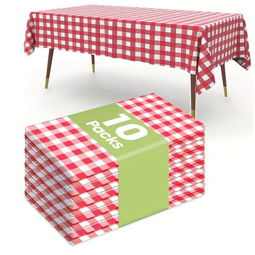 halloween wedding decorations summer decoration garden decor for outside outdoor decor christmas 10 pack disposable party tablecloths for halloween and xmas celebrations 137 x 183cm gingham checkered pattern seasonal print plastic material bulk