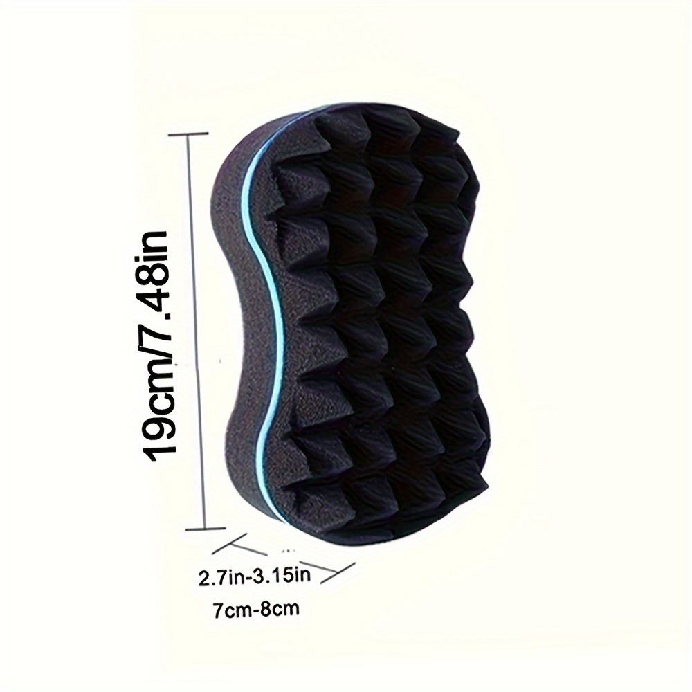 TEMU Unisex-adult Large Curly Sponge Brush, Twisted Sponge For Hair Texture, Normal Hair Style, Material, Hair Care Tool