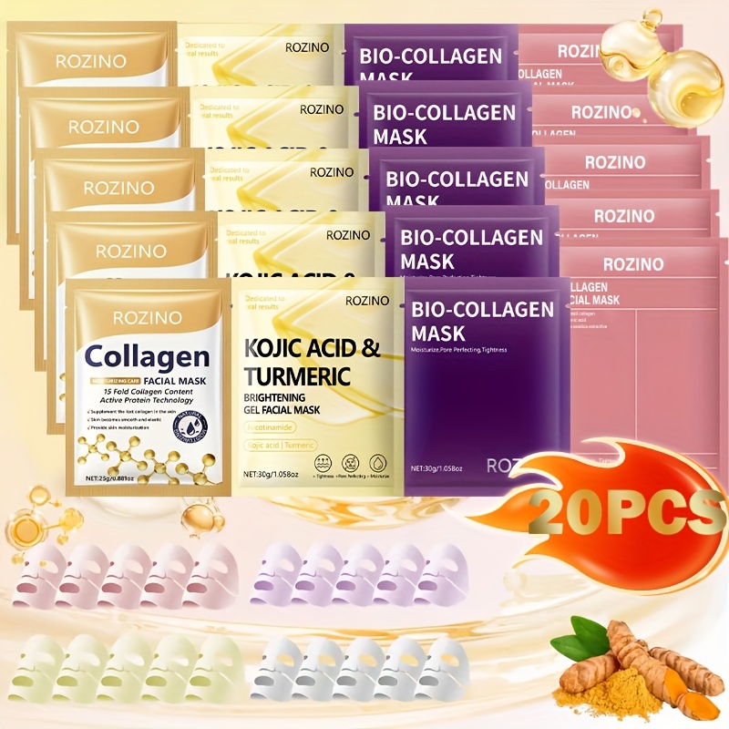 TEMU instant Skincare Biocollagen Powerful Moisturizing Mask Set Moisturizes The Beige Leave Beige Looking Healthy Smooth And With A Glow