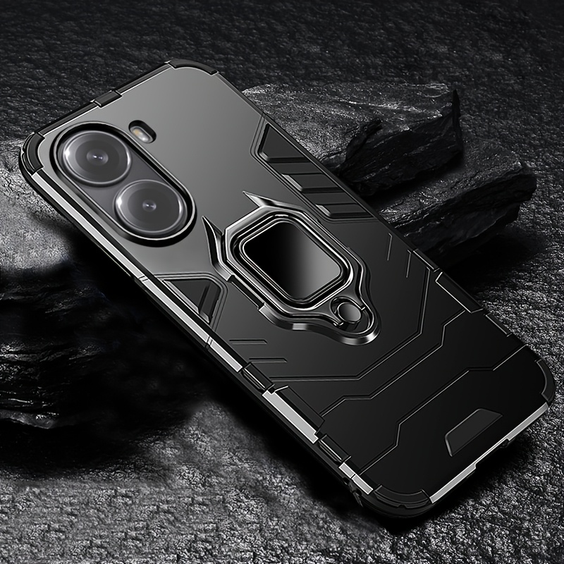 TEMU Phone Case: Shockproof Armor Phone Case For Xiaomi Poco X7 Pro 5g, With Ring Stand And Holder, Fashionable Durable Protective Cover