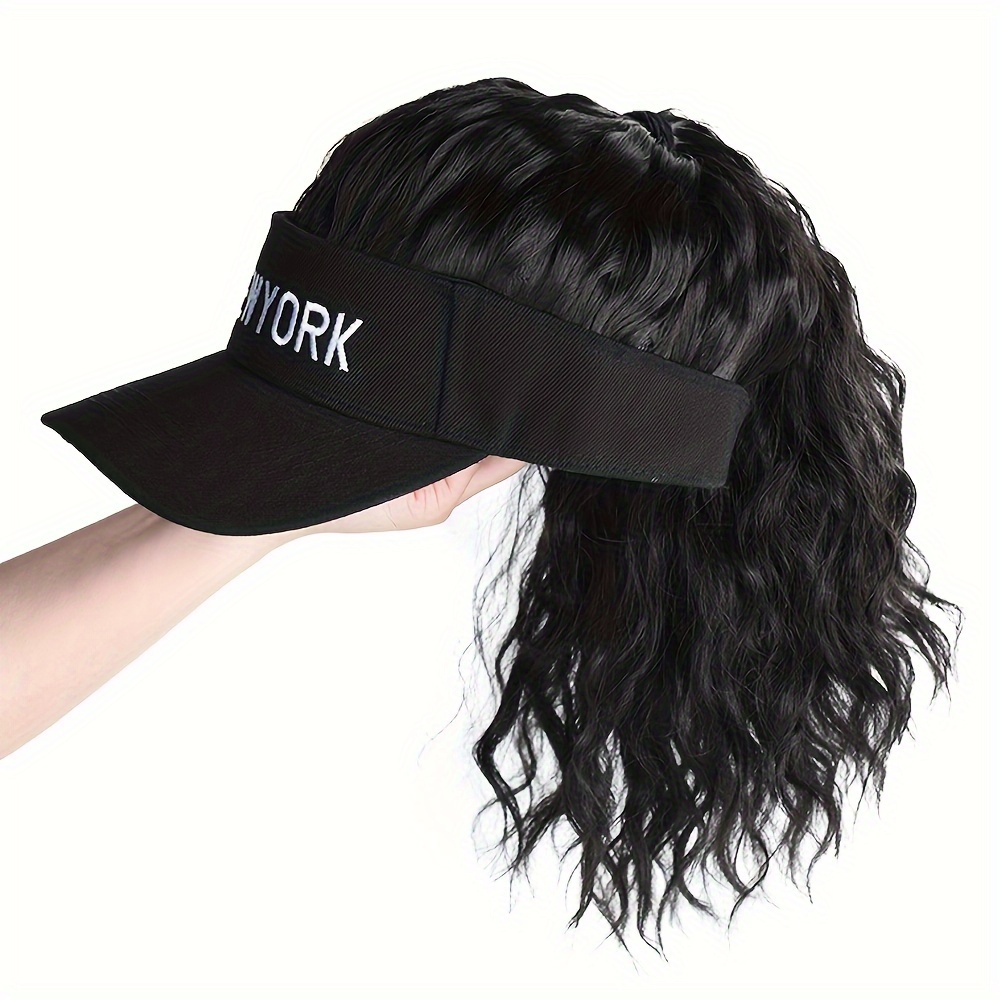 

Hat Wig With Ponytail Wig Hat For Women Hats With Hair Ponytail Baseball Cap Hats Wig Synthetic Hat Wig For Women Adjustable Black Baseball Hat Wig