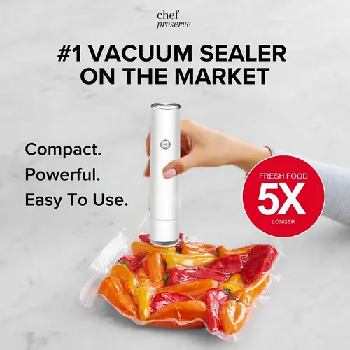 food vacuum sealer cordless handheld food vacuum saver with 5pcs sealer bags vacuum sealer machine for food preservation