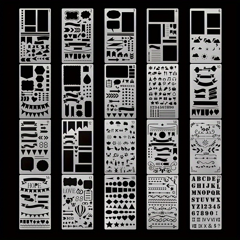 

Versatile A6 Drawing Templates: Pet Hollow Ruler For Diy Graffiti, Spray Painting, And School Projects