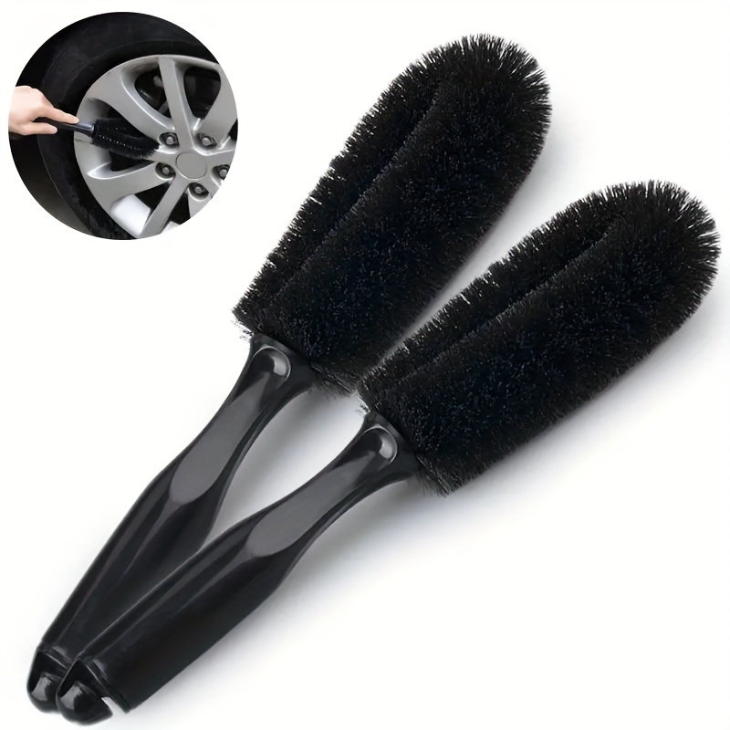 TEMU 1pc Of Versatile Car Wheel Brush, Tire Rim Cleaner, Unique Washing Tool For Vehicle Cleaning, Tire Scrubber, Hairbrush.