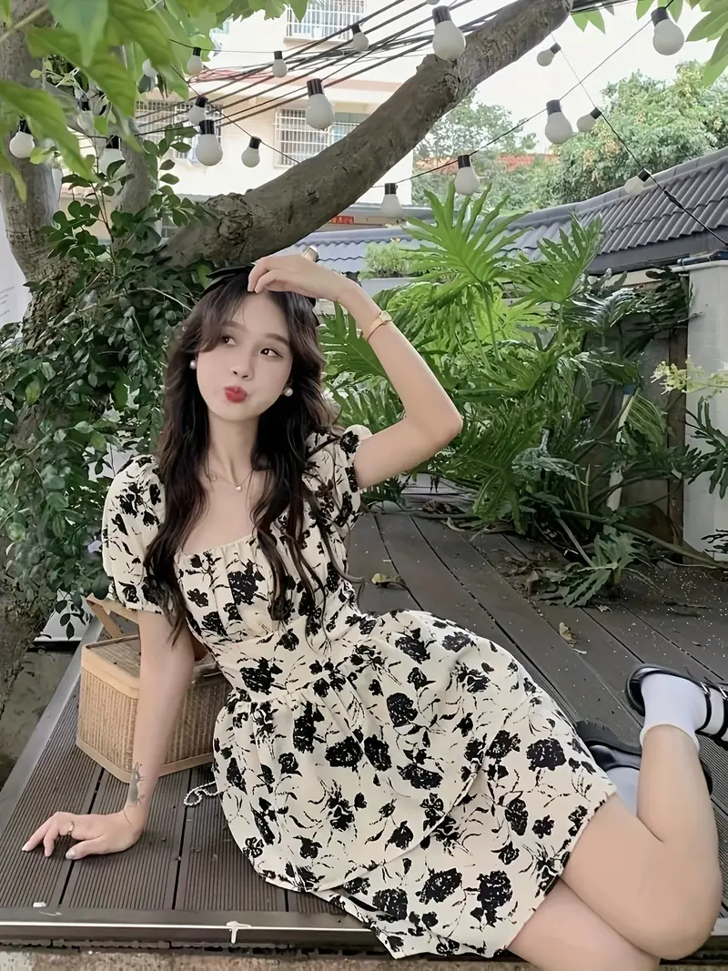 peplum casual dress Women's Mini Dress Casual Dress Peplum Dresses Elegant Fashion Modern Outdoor Vacation Going out Loose Fit Plain Short Sleeve V Neck Black Pink Orange Green Summer Spring 2026