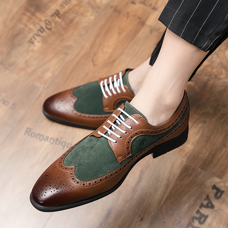 Men s Business Casual Dress Shoes - Sleek Lace-Up with Non-Slip Sole details 2