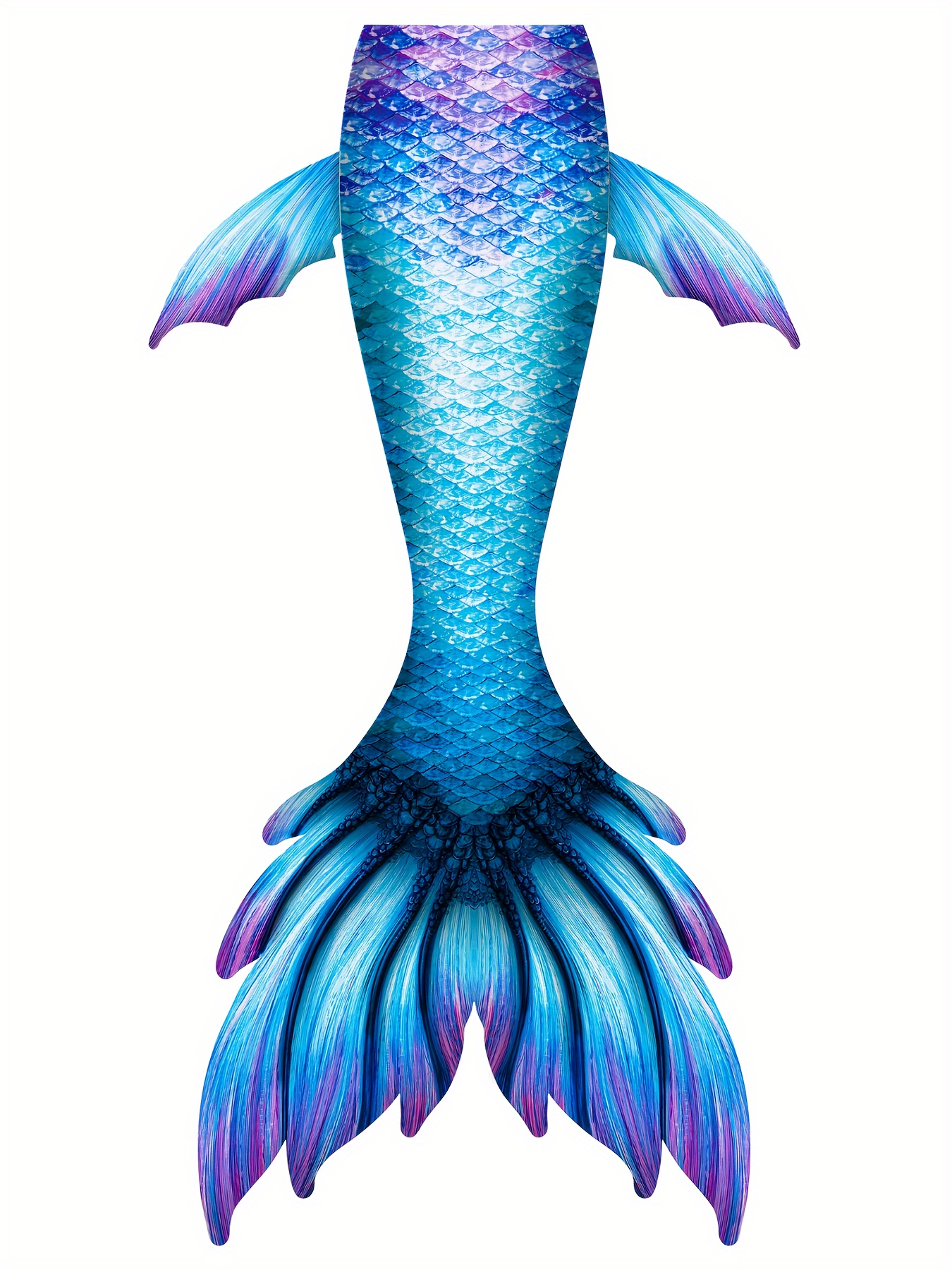 Mertailor Adult Blue Green Mermaid Tail W Monofin Pro Spandex