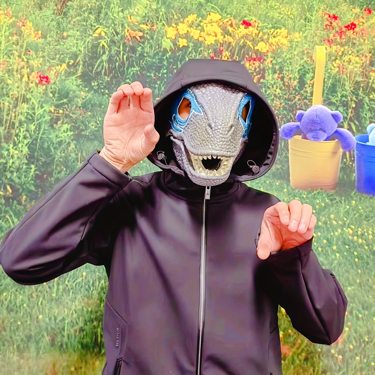 Online Flower dino mask