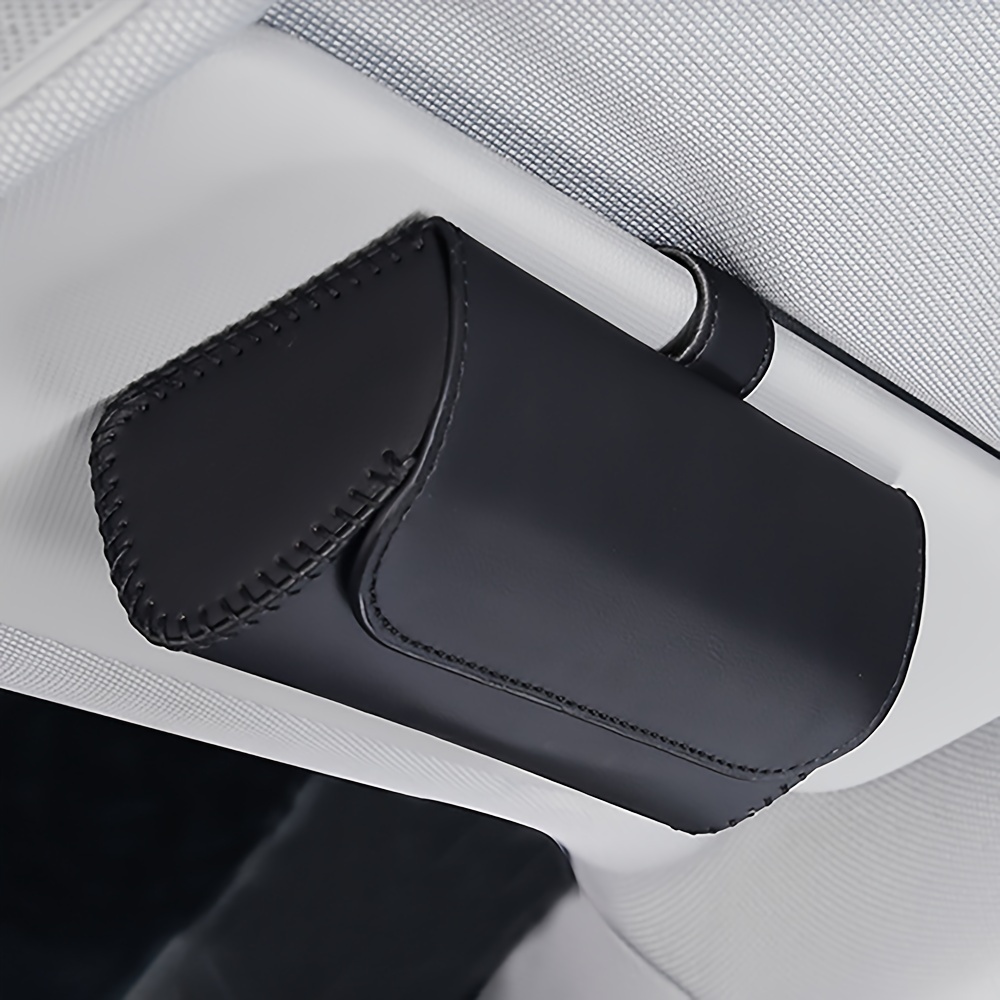 

Leather Glasses Case, Vintage Car Interior Accessory, Eyewear Pouch With Pressure Protection, For Men And Women, Car Accessories