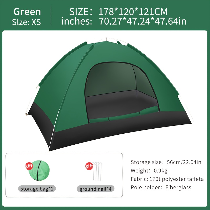 TEMU A Dome Tent For Outdoor Camping, Accommodating 1-2 People, Quick To Set Up, A Portable Tent That Pops Open With A Throw, Suitable For Leisure In