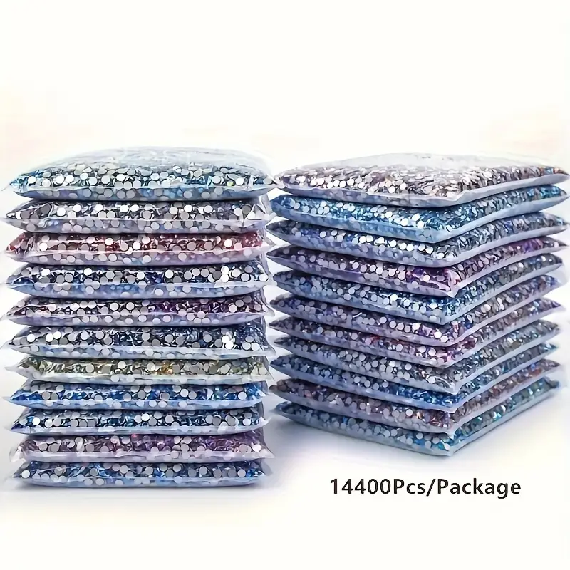 14400 2880шт плоские стразы из стеклянных кристаллов для ногтевого искусства, одежды, обуви, сумок ss3 ss4 ss5 ss6 ss8 ss12 ss16 ss30 ss34 1 3 6 6мм детали 9