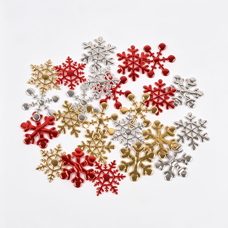 TEMU 50 pezzi 38-40 mm adesivi decorativi a forma di di dorati/argentati/rossi per Natale, fai da te, casa, confezione regalo, biglietto di ,