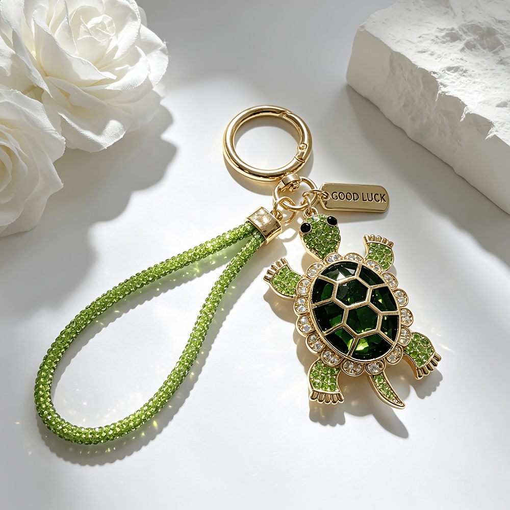 Imitation Crystal Turtle Keychain for Women, Cute Animal Charm