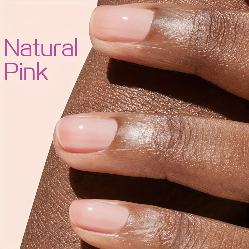 Natural Pink Nail Strengthener - Rejuvenating Keratin Treatment for Healthy, Shiny Nails, Alcohol-Free, Cuticle Oil, Nail Care Essentials | Natural Nail Color | Smooth Application