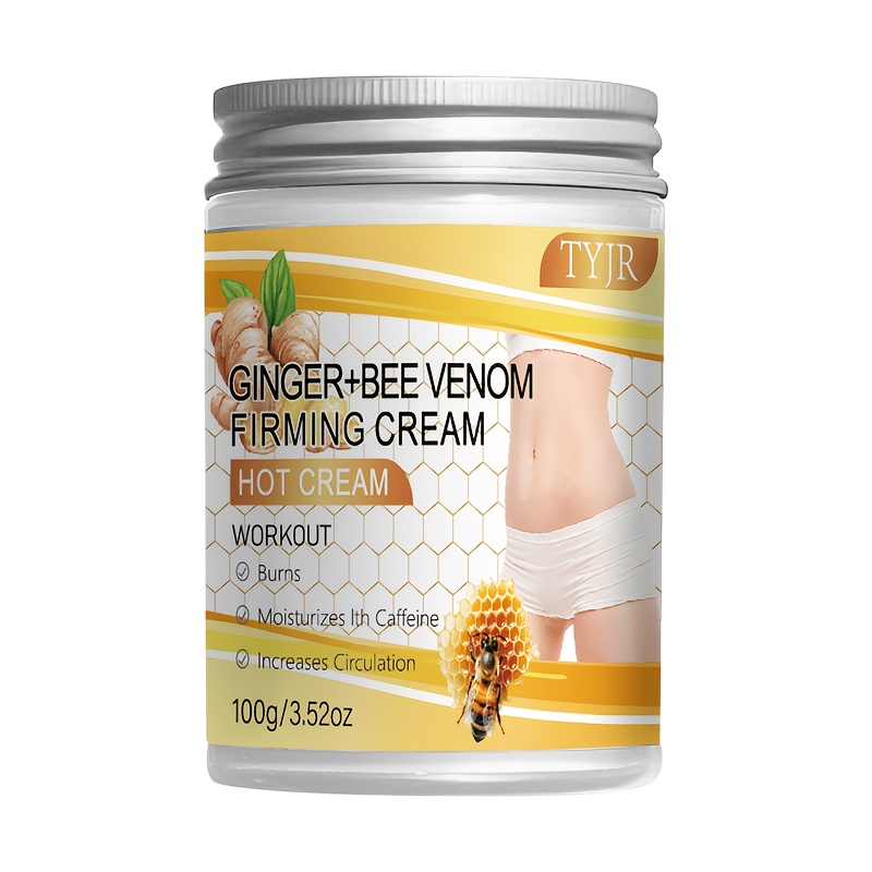 Image of 100g Ginger Bee Venom Firming Cream With Ginger, Aloe Vera And Extracts - Body Protecting Firming Cream For Abdomen, , Legs.