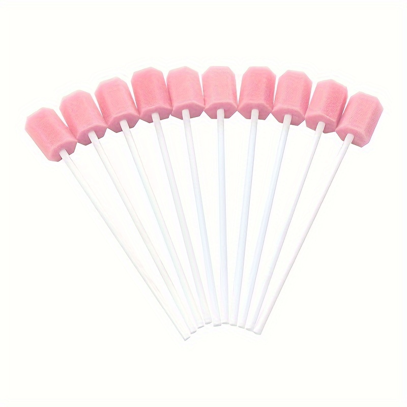 

100pcs Disposable Oral Care Sponge Swab Tooth Cleaning Mouth Swabs Oral Care Supplies