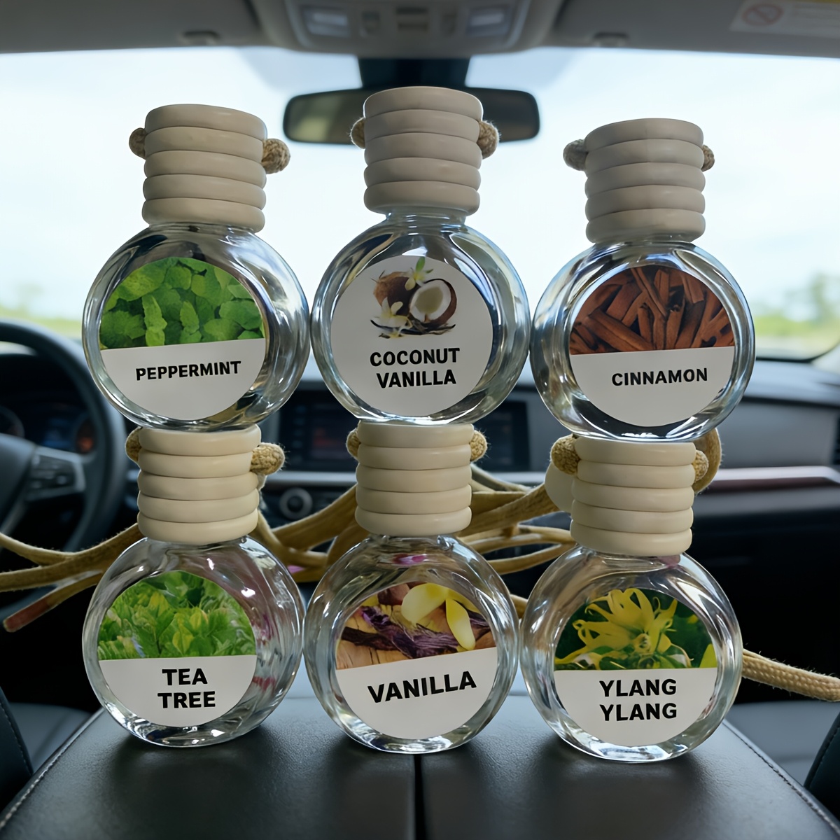 10ml round bottle car aromatherapy essential oil with essential oil liquid   tree coconut vanilla cinnamon     for   life bedroom kitchen cabinet bathroom   use   ornaments all day fragrance