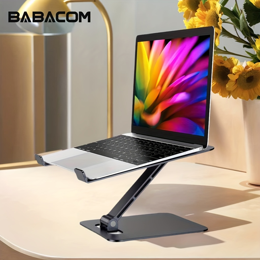 TEMU Adjustable Height Laptop Stand, Ergonomic Portable Laptop Stand, Aluminum Foldable, Computer Laptop Stand, Compatible With 10-16 Inch Laptops -
