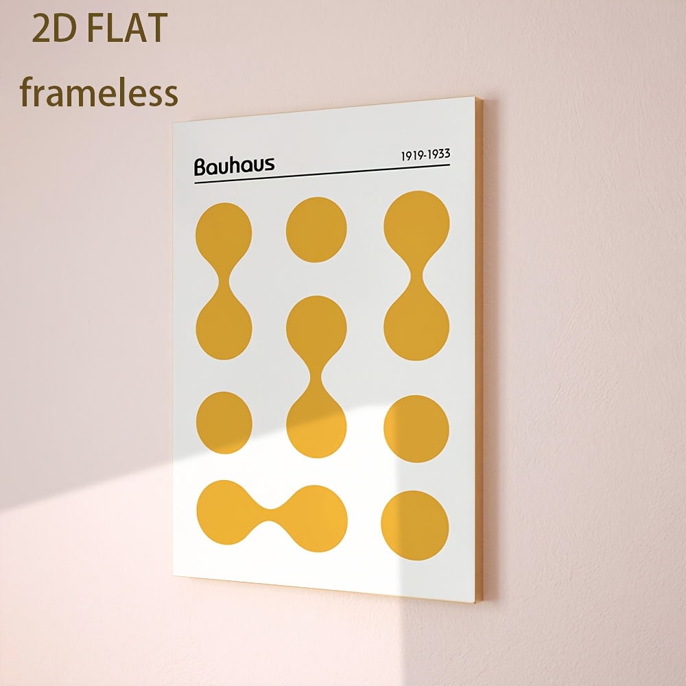 pôster bauhaus   2d, 1  , adequado para decoração de parede   minimalista - impressão   em tela     sem moldura, estilo moderno de   do século, com   adesivo para pendurar, adequado para quarto,   2d